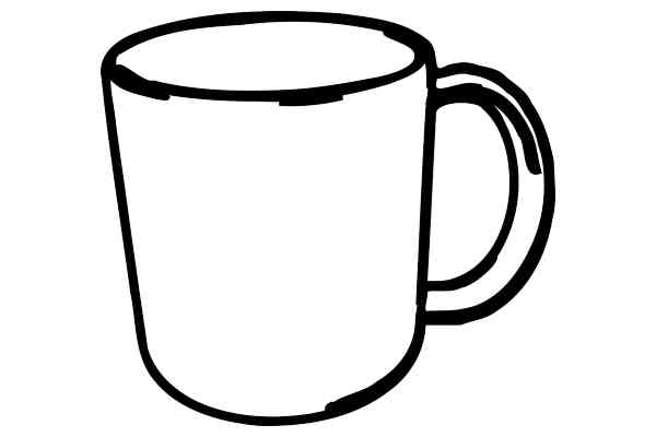 Blah Blah Blah Coffee Colouring Picture