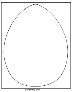 Blank Egg Colouring Picture