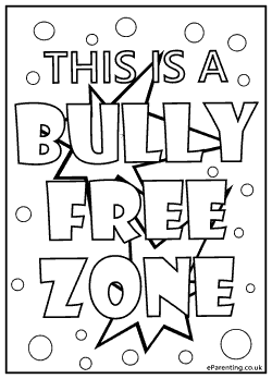 Anti Bullying Colouring Picture
