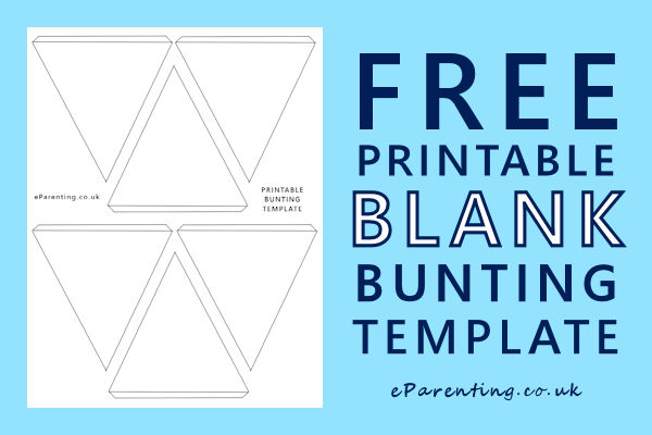 Blank Bunting Template Printable PDF