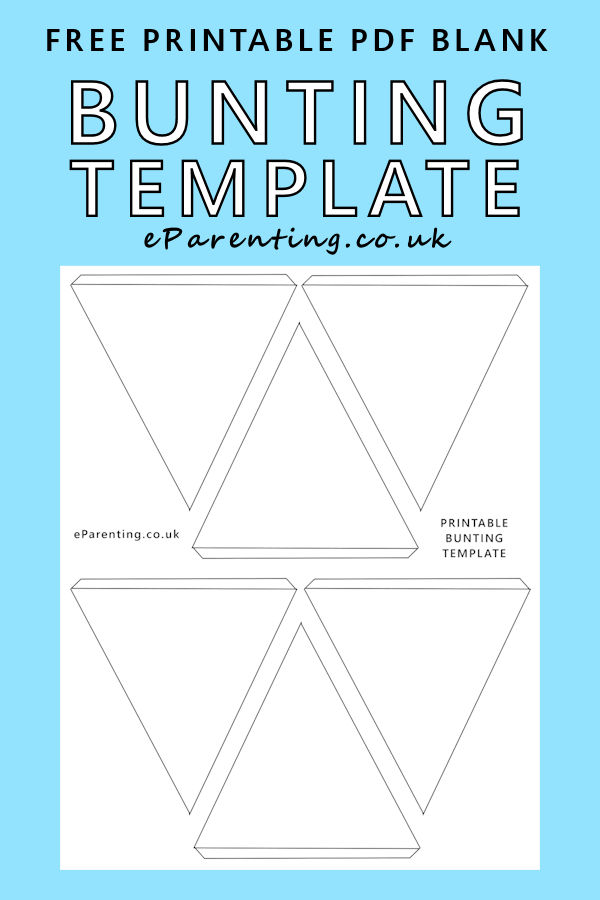 Blank Bunting Template Printable PDF