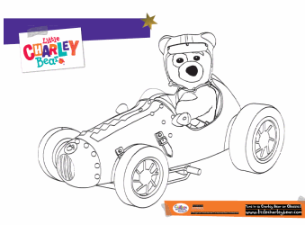 Charley in his Car Colouring Picture