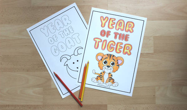 Chinese New year Colouring Pictures