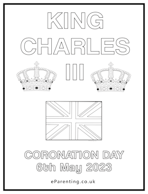 Coronation Day 2023 Free Printable Colouring Picture