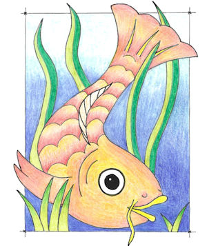 Free Printable Goldfish Colouring Picture for kids