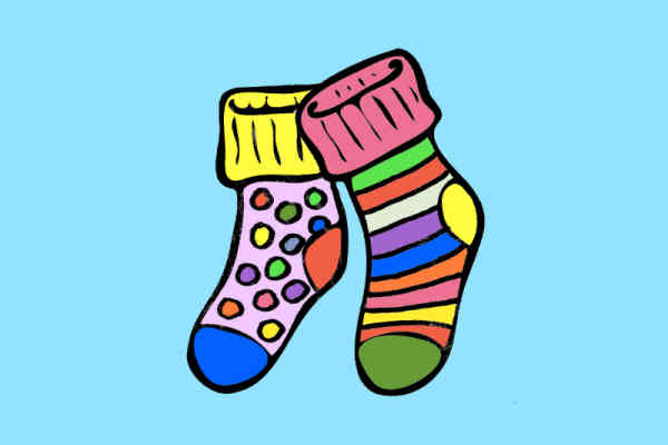 Odd Socks Day Colouring Pictures