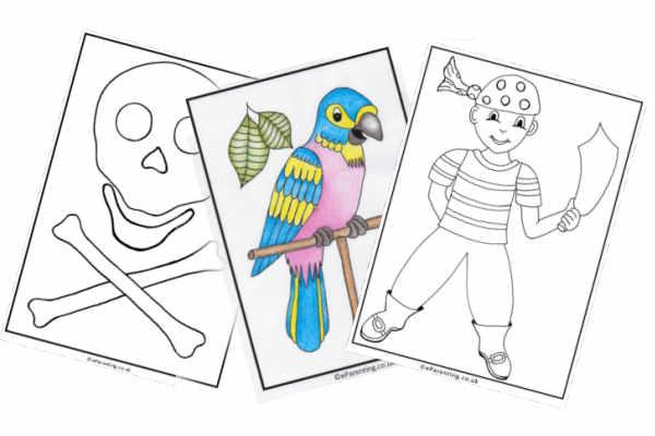 Pirate Colouring Pictures