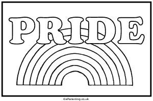 Pride Rainbow Colouring Picture