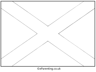 Scottish Flag Colouring Picture