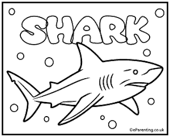 Shark Colouring Picture Free Printables