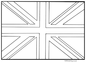 Union Jack Colouring Picture