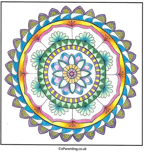 Wave Mandala Free Printable Colouring Picture