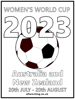 Women's World Cup 2023 Free Printable Colouring Picture