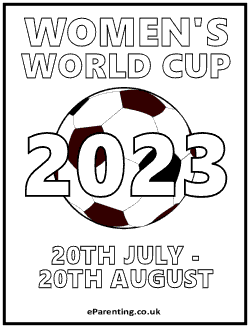 Women's World Cup 2023 Free Printable Colouring Picture