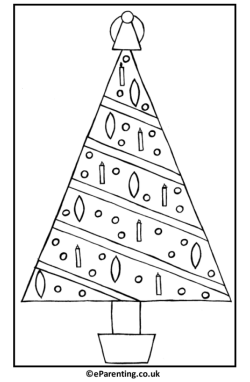 Christmas Tree Colouring Picture - free printable