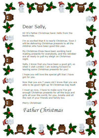 Free printable editable Letter From Santa Design Number 1