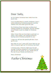 Free printable editable Letter From Santa Design Number 3
