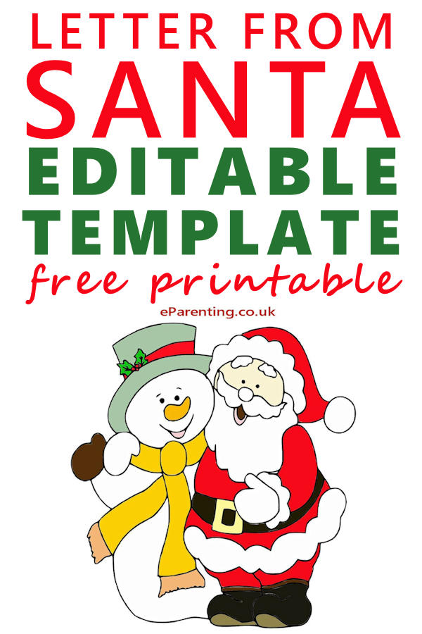 Letter From Santa Template
