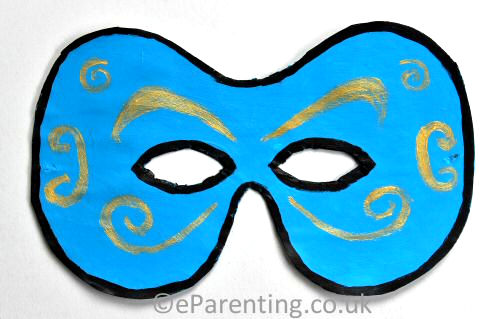 Carvival Mask work in progress - painted