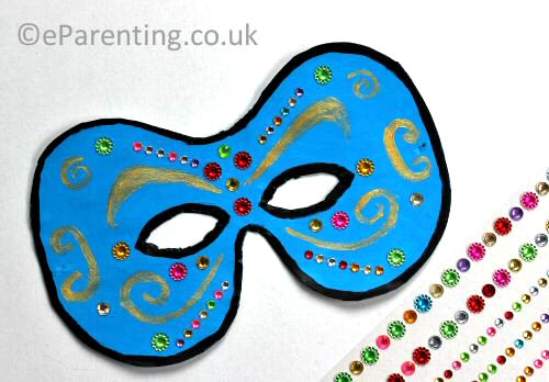 Carnival Mask work in progress - adding decoration