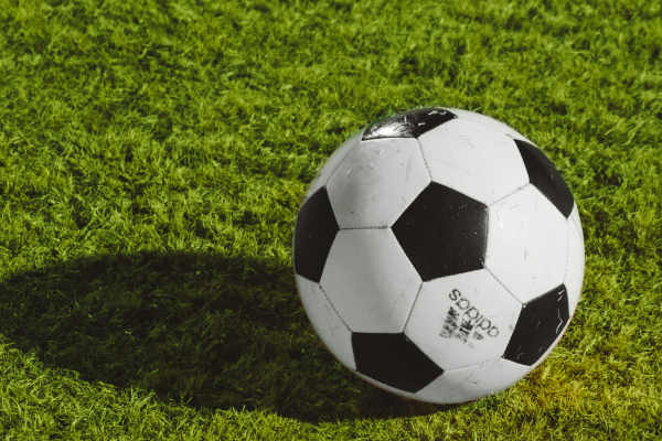 a football on a football pitch