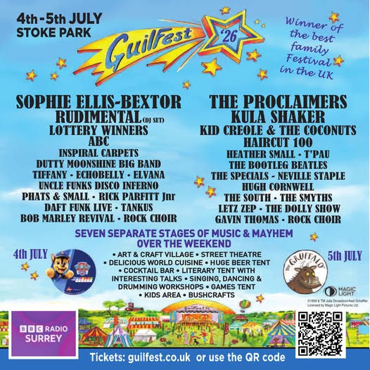Guilfest is a family friendly festival held in Guildford in Surrey.