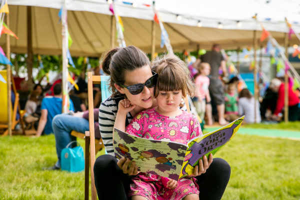 Mother and child reading