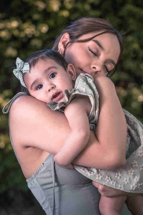 A Mother and Daughter hugging