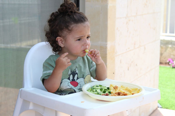 Toddler eating