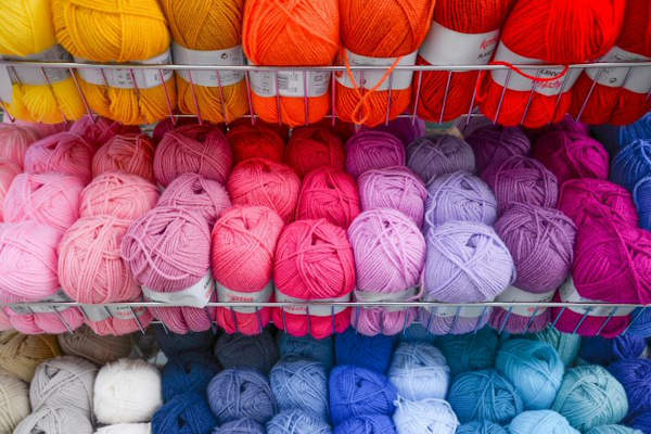 Knitting yarn - all ready to be knitted into gloves!!