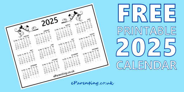 Free 2025 Printable Calendar