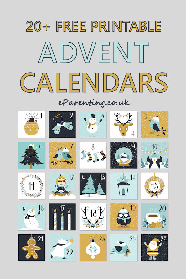 Free Printable Advent Calendars For Kids 2025
