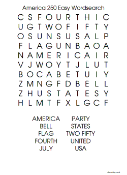 America 250 Easy &amp; Hard Wordsearches Free Printables