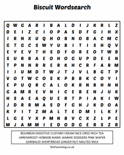Free Printable Biscuit Wordsearch