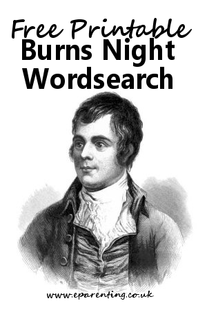 Burns Night Wordsearch and Anagrams