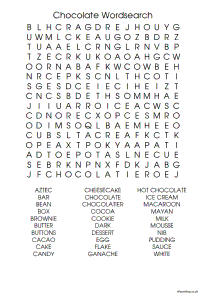 Chocolate Wordsearch
