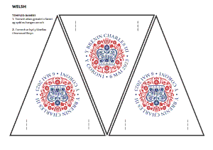 Coronation Emblem Bunting - Welsh