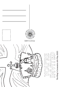 Colour In Crown Postcard