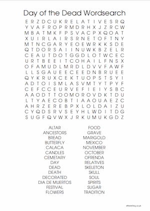 Day of the Dead Wordsearch