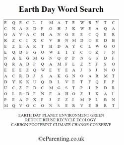 Earth Day Wordsearch