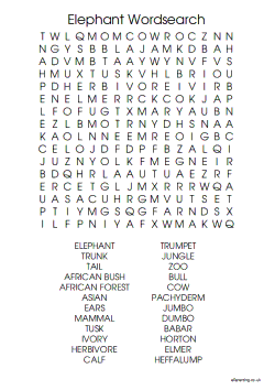 Elephant Word Search