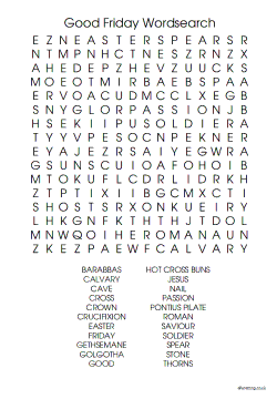 Good Friday Wordsearch