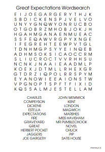 Great Expectations Word Search