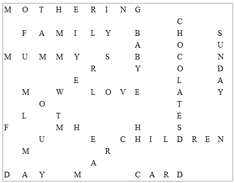Mother's Day Puzzle Solution