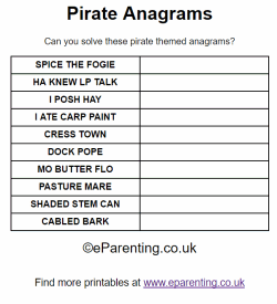 Pirate Anagrams
