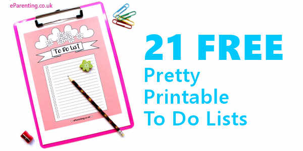 21 Pretty FREE Printable To Do Lists