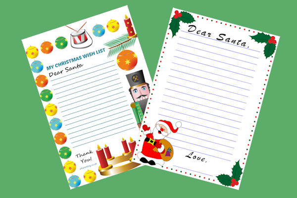 Letter To Santa Templates Free Printable