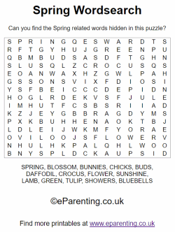 Spring Wordsearch