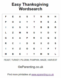 Thanksgiving Anagrams