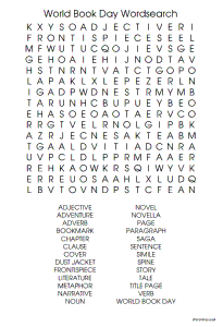 World Book Day Word Search